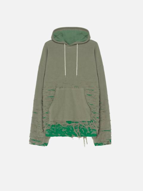 John Elliott REVERSE BURN-OUT HOODIE