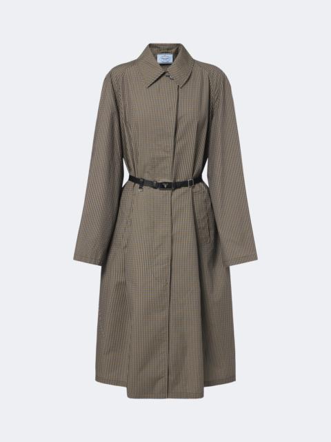 Prada Checked technical trench coat