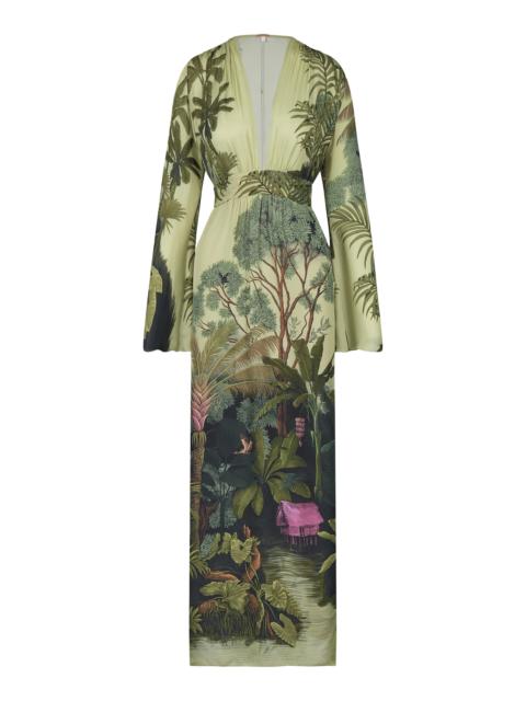 Johanna Ortiz Silk Rodeo Rhythms Tunic Dress print