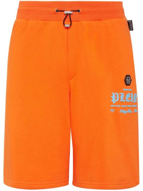 PHILIPP PLEIN logo-print track shorts