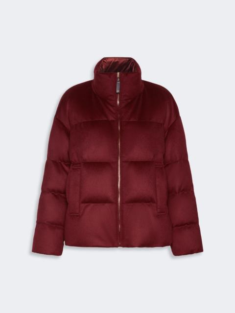 Max Mara DIVINA Short reversible cashmere puffer jacket - BORDEAUX