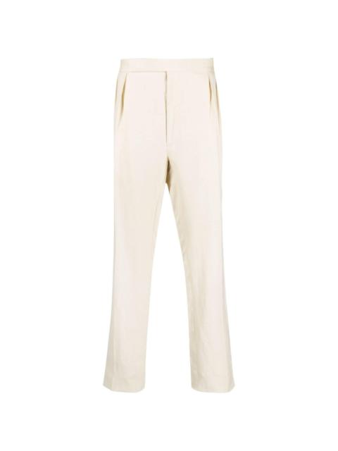 straight-leg tailored trousers