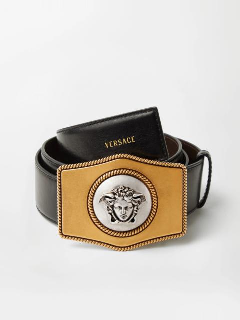 VERSACE Leather Belt 4 cm