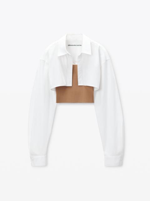 Alexander Wang Pre-Styled Cropped Cami & Button Up Twinset