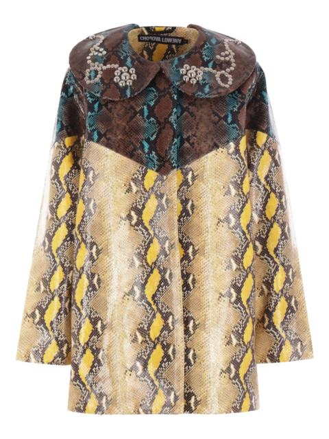 Chopova Lowena Belle snake-print oversized jacket