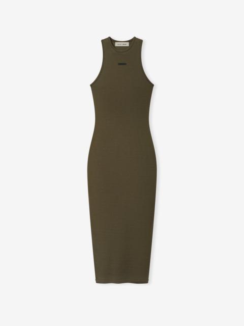 ESSENTIALS Womens Soft Rib Racerback Dress