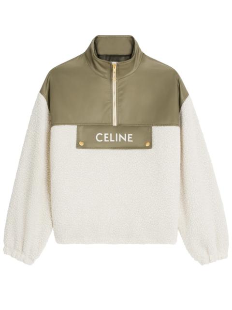 CELINE Celine half-zip pullover in cashmere shearling