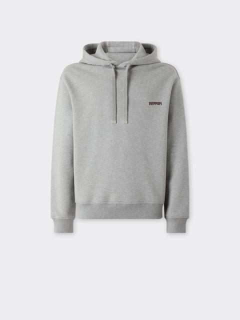Ferrari Melange Cotton Hooded Sweatshirt