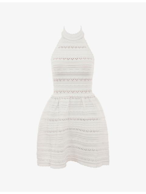 House of CB Serafina High-Neck Knitted Mini Dress