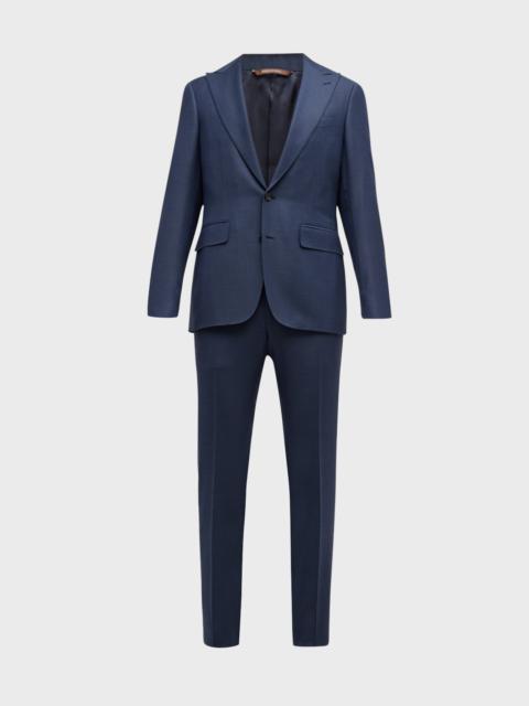 Men's Textured Super 130s Wool Suit
