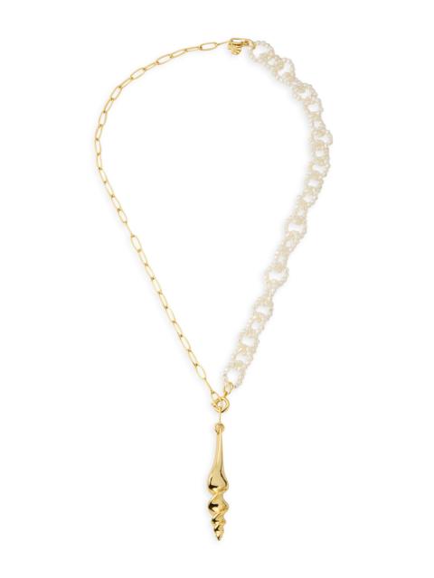LELE SADOUGHI Women's Turritella 14K-Gold-Plated & Imitation Pearl Lariat Necklace - Gold