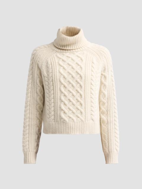 NILI LOTAN Women's Ezren Wool Cable-Knit Sweater - Ivory