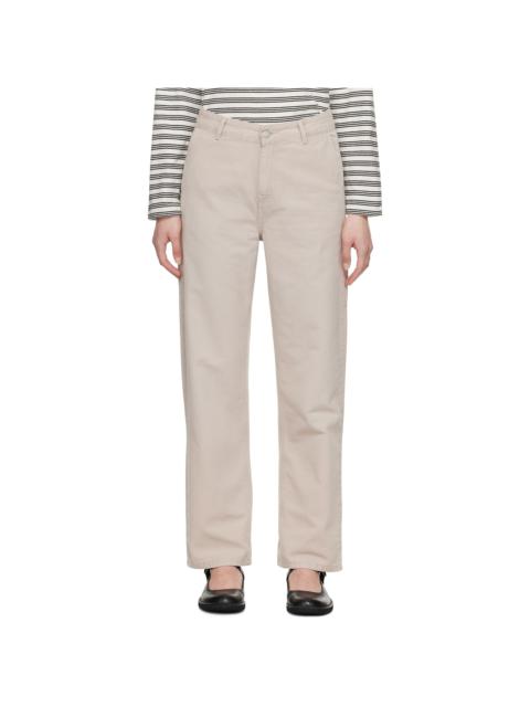 Carhartt Beige Pierce Straight Trousers