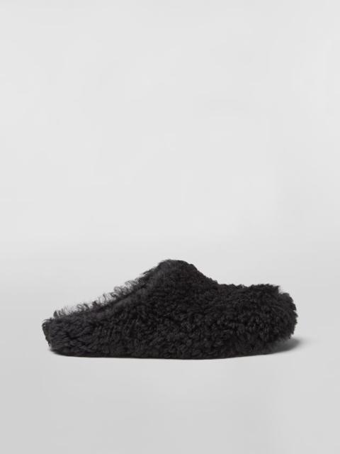 Marni BLACK SHEARLING MULE