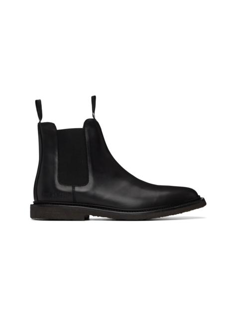 Common Projects Black Leather Chelsea Boots