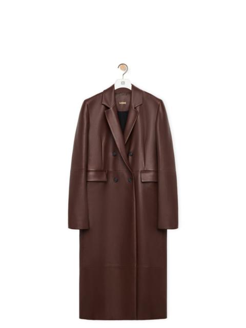 Loewe Double breasted coat in nappa lambskin
