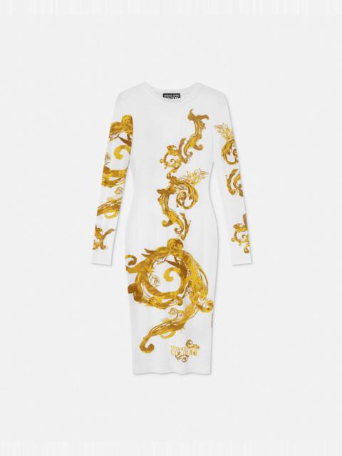 VERSACE JEANS COUTURE Watercolour Couture Midi Dress