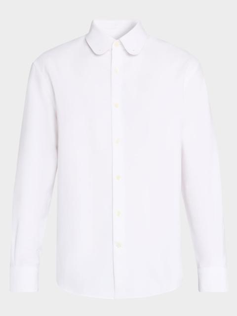 Loro Piana Men's Elia Cotton Round-Collar Sport Shirt