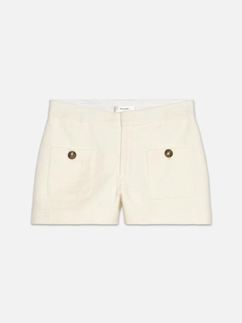 FRAME Patch Pocket Trouser Short in Cream