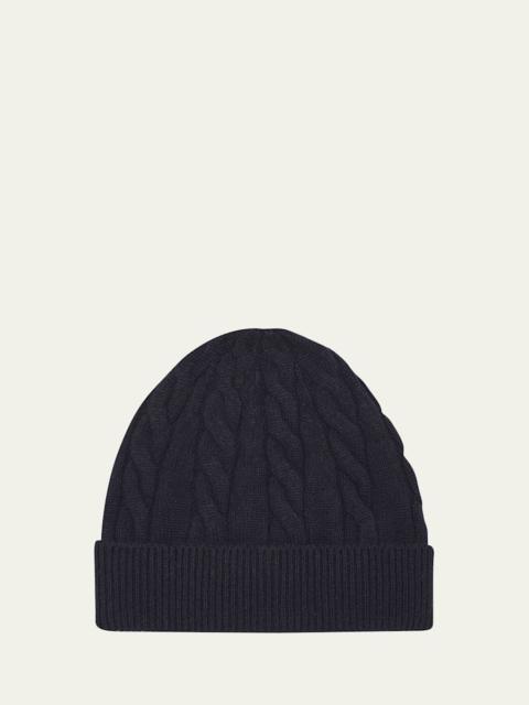 Loro Piana Cedar Cable-Knit Cashmere Beanie