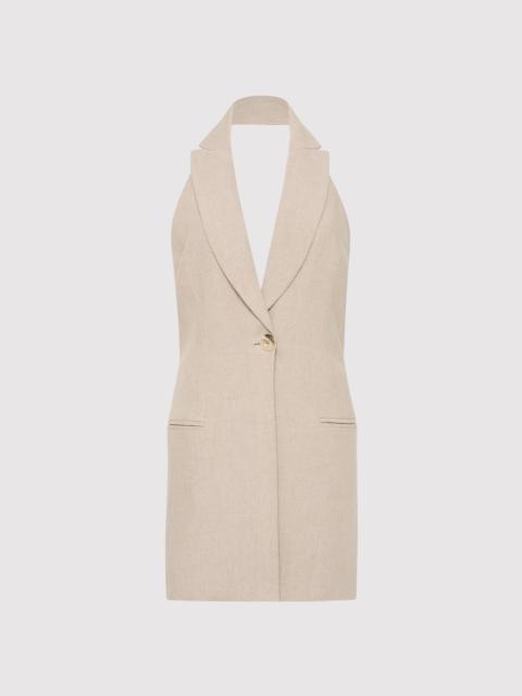 ST. AGNI Linen Helm Vest - Natural