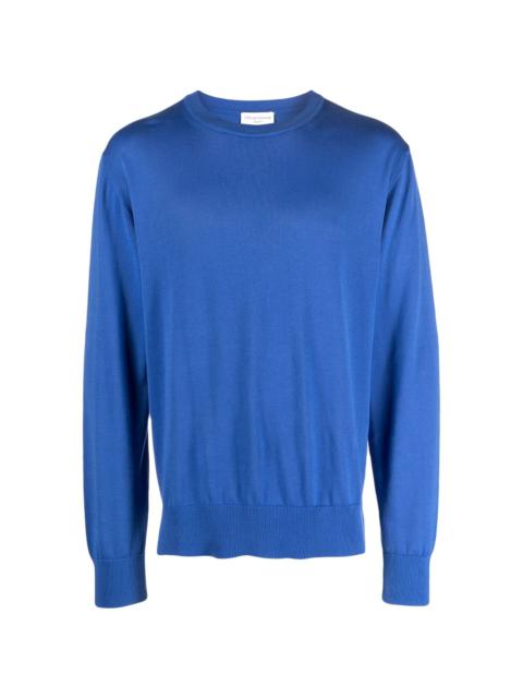 fine-knit cotton jumper