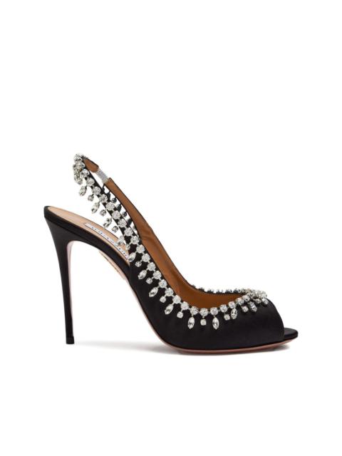 AQUAZZURA 105mm Temptation crystal-embellished sandal