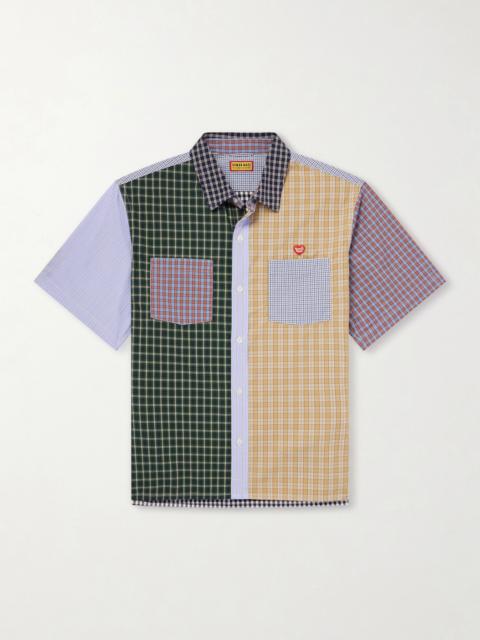 Human Made Logo-Appliquéd Checked Cotton Shirt