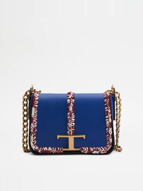 Tod's TIMELESS CROSSBODY BAG IN LEATHER MINI - BLUE