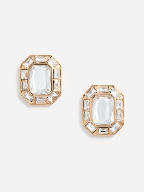 self-portrait Gold Crystal Earrings