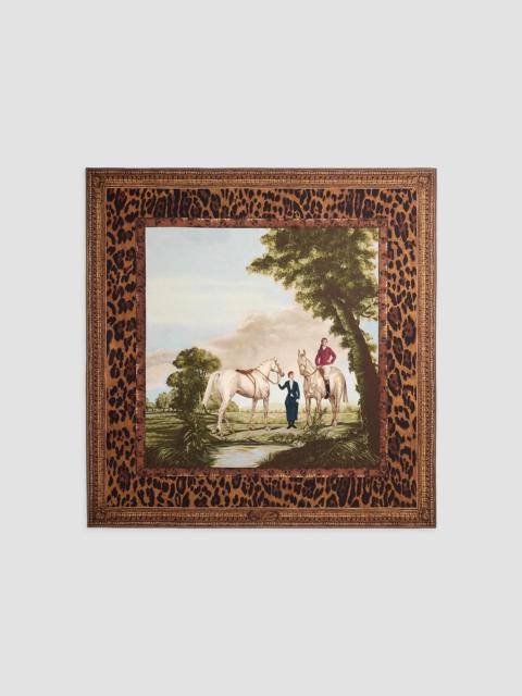 Ralph Lauren Women's Scenic-Print Silk Twill Square Scarf - Tan Multi