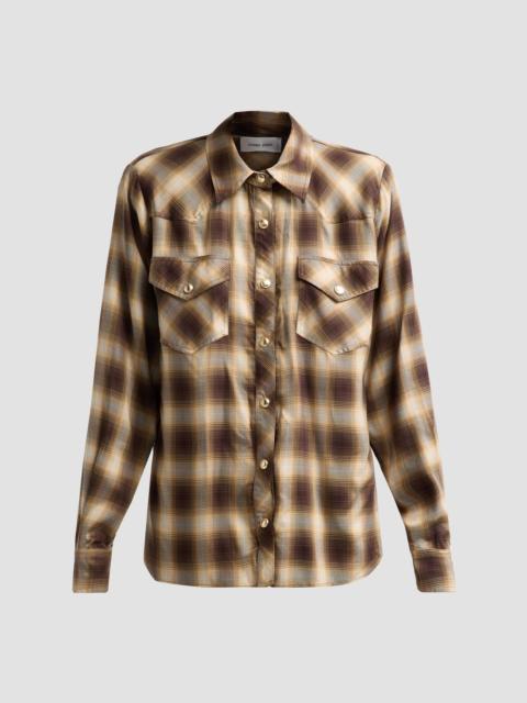 RONNY KOBO Women's Tatie Plaid Shirt - Brown Multi