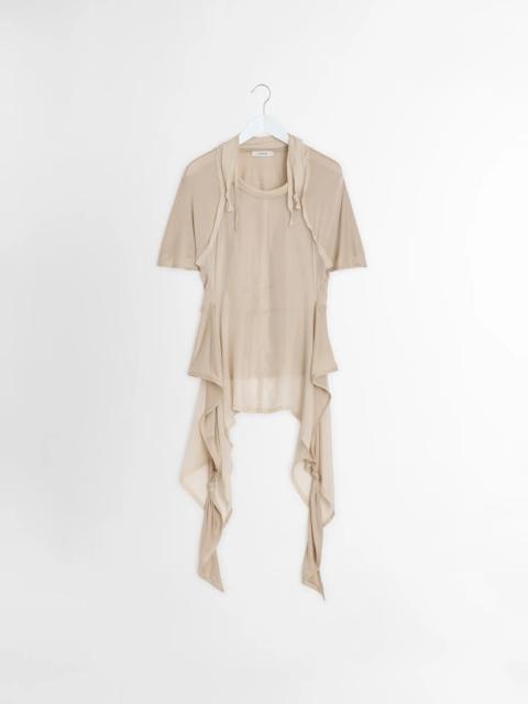 Lemaire MIXED FABRIC KNOTTED TOP