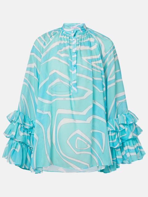 PUCCI Marmo ruffled cotton blouse