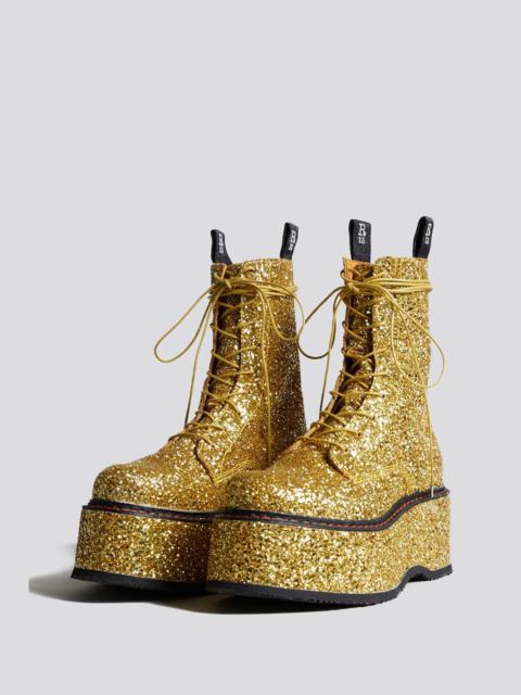 R13 DOUBLE STACK BOOT - RUTILANT GOLD