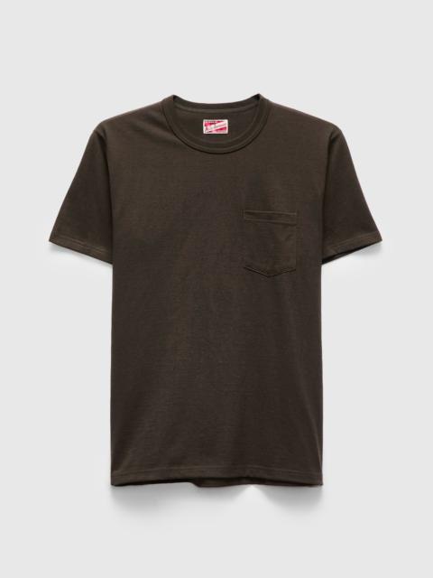 The Real McCoys Pocket Tee in Charcoal