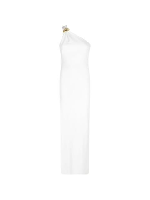 ELISABETTA FRANCHI Milano one-shoulder hardware-detail dress