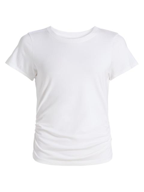 RAMY BROOK Women's Kate Ruched Cotton-Blend T-Shirt - White