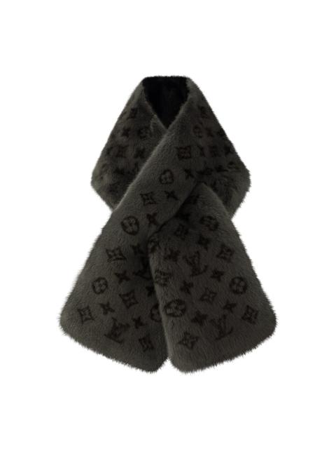 Louis Vuitton Monogram Reverso Fur Scarf