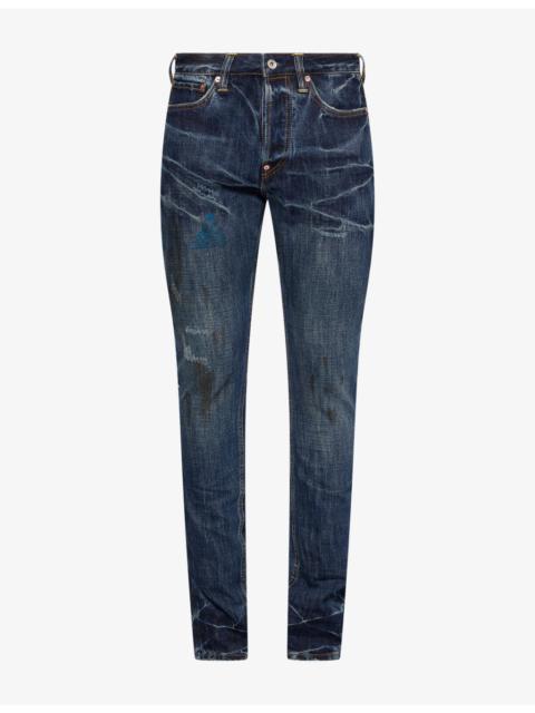 EVISU Daicock Print Taper Denim Jeans