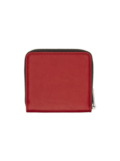 Rick Owens Red Zipped Wallet