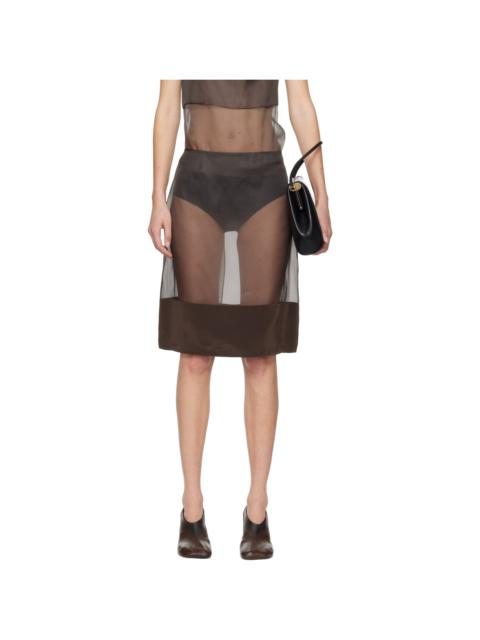 Calvin Klein Collection Brown Mabel Midi Skirt
