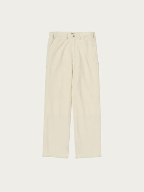 AURALEE Homespun Tweed Painter Pants - Ivory White