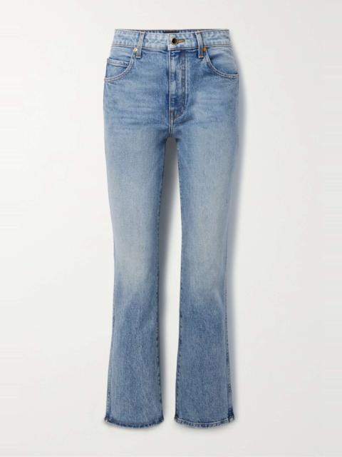 KHAITE Vivian cropped high-rise bootcut jeans