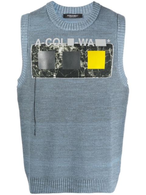A-COLD-WALL* patch-detail sleeveless jumper