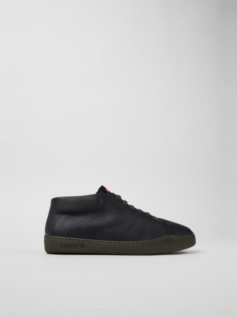 CAMPER Peu Touring Black Leather Sneaker Boots for Men.