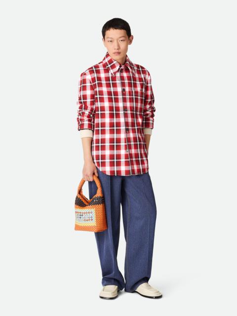 Bottega Veneta Structured Cotton Check Overshirt
