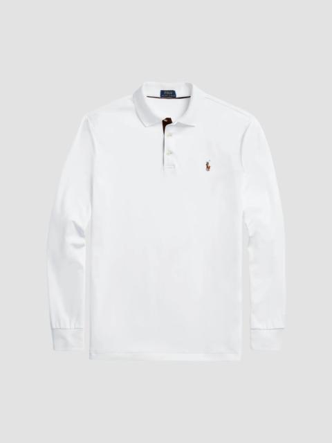 Polo Ralph Lauren Men's Cotton Interlock Long-Sleeve Polo Shirt - White