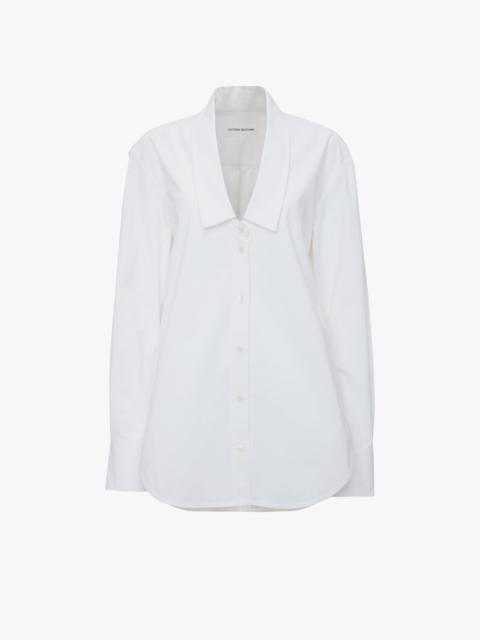 Victoria Beckham Exaggerated Collar Shirt In White