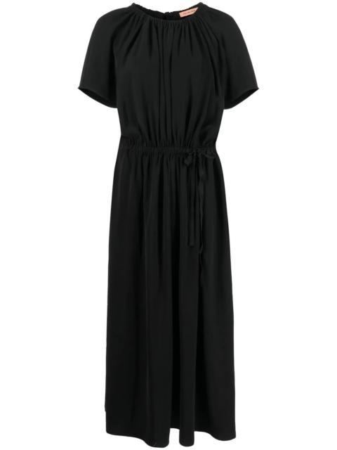 Yves Salomon pleat detailing mid-length dress